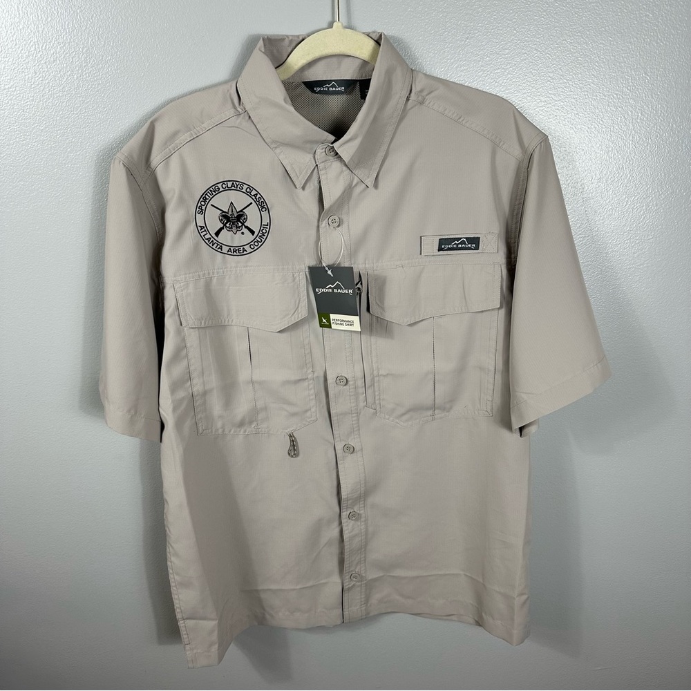 Eddie Bauer NWT Performance Fishing Short Sleeve Vented Shirt Men’s Size Medium